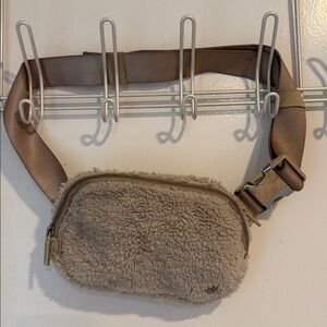 Lululemon Fall Vibes Cozy Tan Sherpa Crossbody Bag